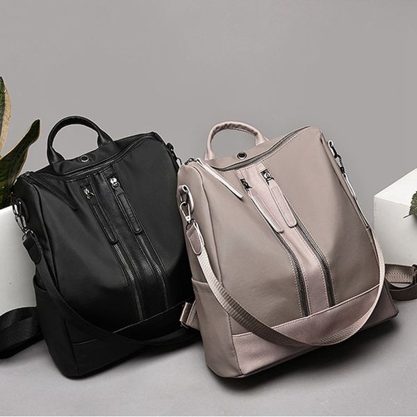 

1 pc oxford backpack waterproof women girl large capacity handbag summer vacation travel rucksack double shoulder bag dropship