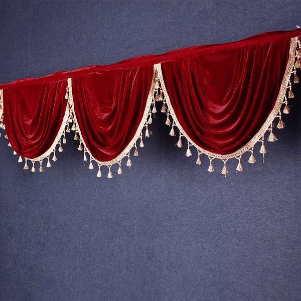 

2020 newhome decoration gold velvet background decoration mantle headband tassel wedding celebration stair handrail mall velvet