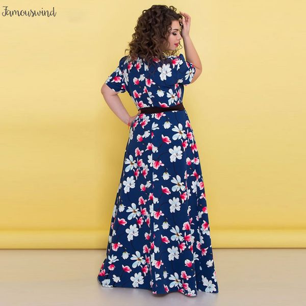 

длинные платья с коротким рукавом 5xl 6xl 2019 большой размер цветочный vintage plus размер печати женщины платье с шифоновыми бич платье, Black;gray