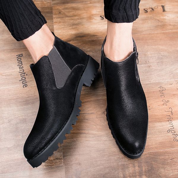 

2019 нов лди boots вокого каево пилка мђжки мооикл апоги окѬого вод, Black