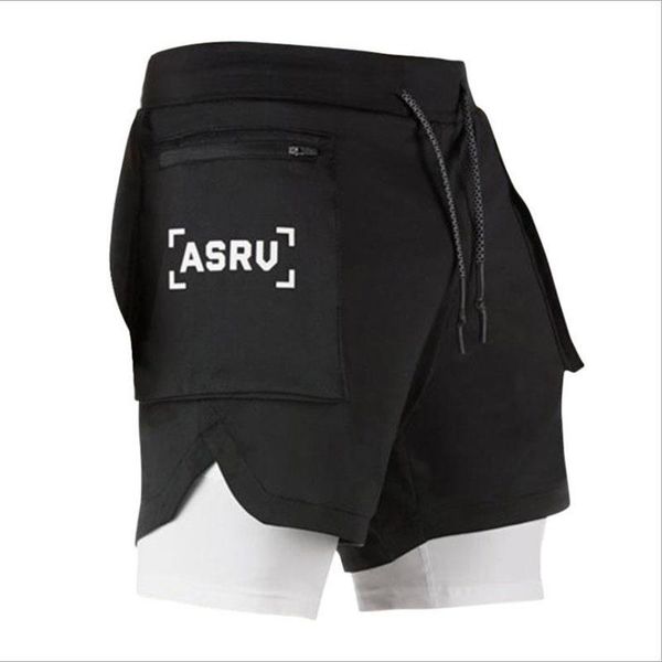 

2020 new color summer running shorts men 2 in 1 sports jogging fitness shorts training quick dry mens men shorts sport t200414, White;black