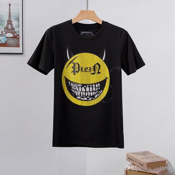 

designer skulls t shirt men luxury clothing hip hop short sleeve tee punk letter print brand black white man t-shirt m-3xl, White;black