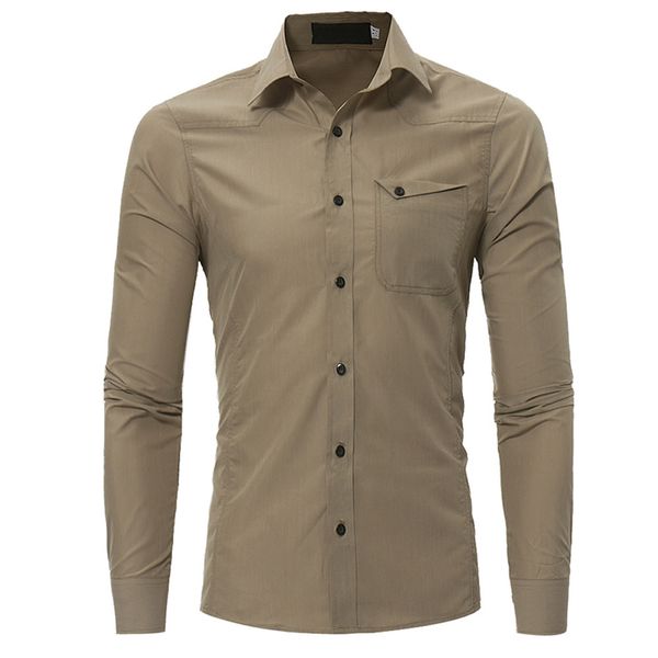

2019 men shirt men fashion personality men's casual slim long-sleeved shirt blouse mens shirts camisa masculina camisa, White;black