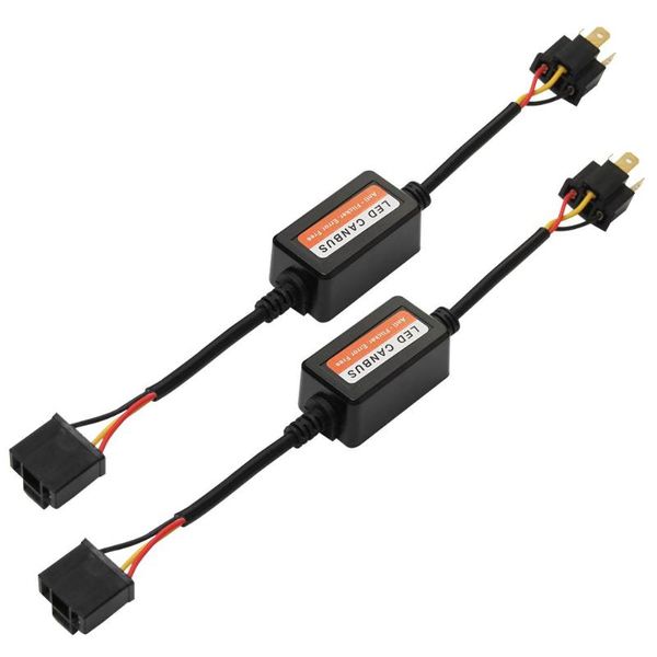

1 pair h4 led headlight canbus decoders error anti flicker resistor flash canceller for suv fog lamps adapter anti-flicker