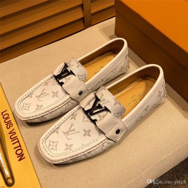 

19fw breathable leather casual shoes men autumn soft male loafers flat male driving peas shoes classics slip on men shoes yecq7, Black