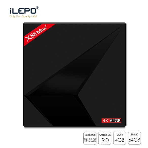 

смарт android 9.0 tv box 4gb ram 64gb rom x88 max + rk3328 2.4g / 5ghz dual wifi 4k set top box tv