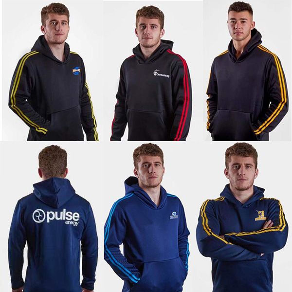 

new zealand supporters hooded rugby sweat blues hurricanes jersey chief crusaders highlanders jacket super rugby jerseys training, Black;gray