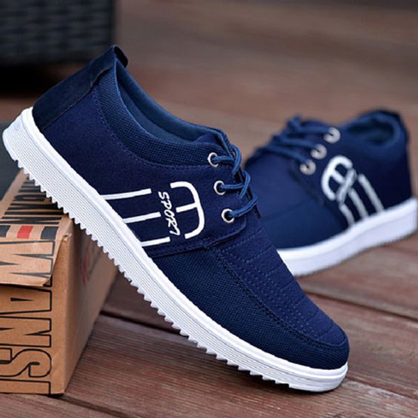 

fashion casual sneakers for men soft moccasins men canvas shoes men flats shoe size 39-45, Black