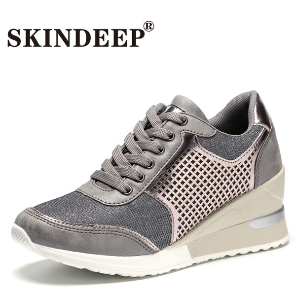 

skindeep ladies fashion casual breathable shoes warm and lightweight women heels high heel shoes womens, Black