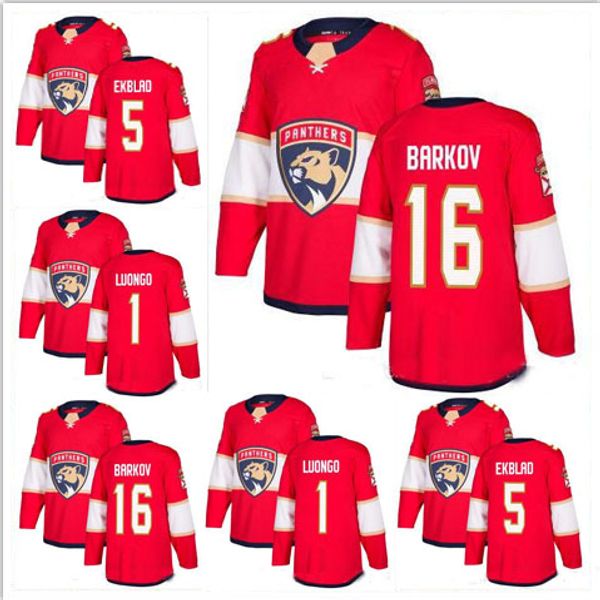

2018-2019 wholesale hockey men's 16 aleksander barkov 1 roberto luongo 5 aaron ekblad stitched jerseys s-3xl, Black;red