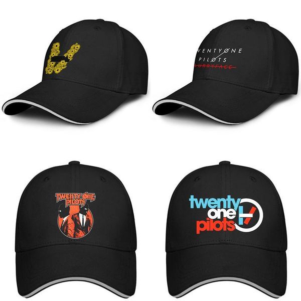 

twenty one pilots logo fashion baseball sandwich hat fit personalized truck driver cap red blurryface funny corol quiet is, Blue;gray