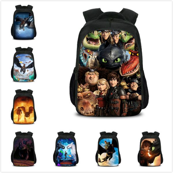 

2019 toothless light fury 3d printed backpack how to train your dragon the hidden world amazing school bag kids gift