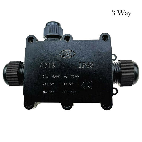 

2/3/4/5/6 way junction box ip68 waterproof plastic connector fire-retardant