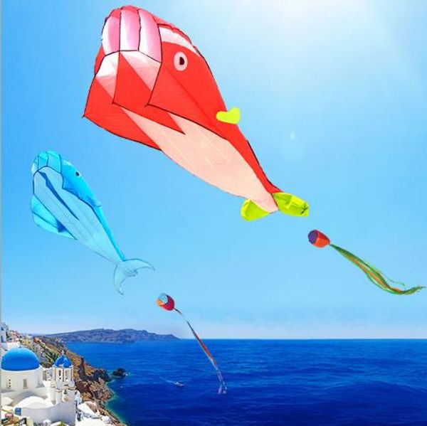 New Cute Огромный Открытый Fun Спорт Single Software Line Дельфин Кит Kite Flying High Quality Gift Drop Shipping