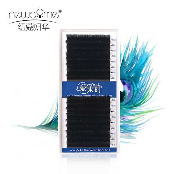 

1 case 17 lines bcd individual eyelash extensions fake eye lashes natural silk mink false eyelashes 100% handmade makeup tools
