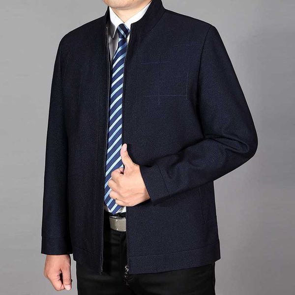 

xxl xxxl business casual men's jacket and coat large size spring men jackets middle-aged zipper coats overcoat, Black;brown