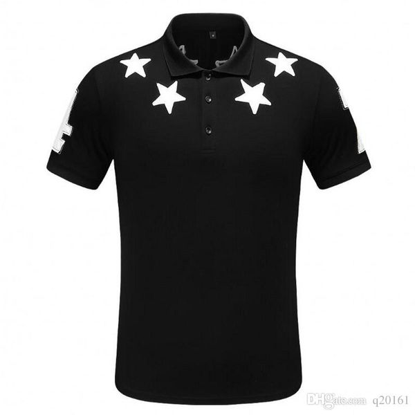 

мужские рубашки поло дизайнер бренда письмо печать топ футболок для италии моды рубашки поло мужчин высокого хлопка теги уличных топы футбол, White;black