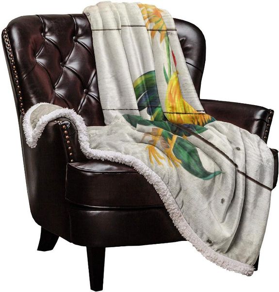 

двойной lamb кашемир одеяло диван зимний супер теплый петух цветок цвет волокна древесины бросьте одеяла для офиса покрывало