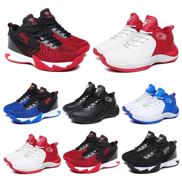 

2020 non-brand fashion men women running shoes triple black blue red mens trainer sports sneakers runners 40-44 style #45, White;red