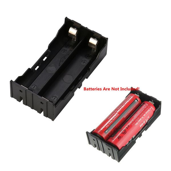

diy for 2 x 18650 rechargeable battery black lightweight storage box holder case @2