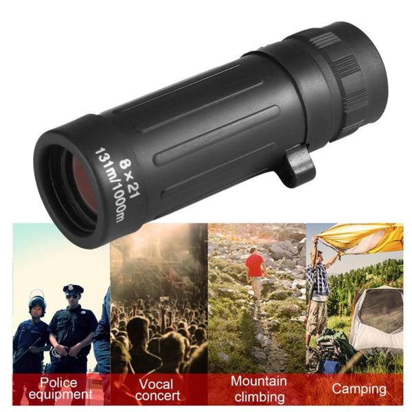 

8x monocular telescope 8x21 camping hunting sports telescope handy scope compact monocular binoculars portable black wholesale