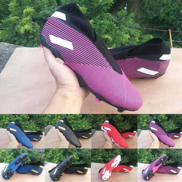 

2020 predator accelerator electricity 19.3fg soccer shoes mens trainers purple cleats tr crampons de football boots sports designer sneakers