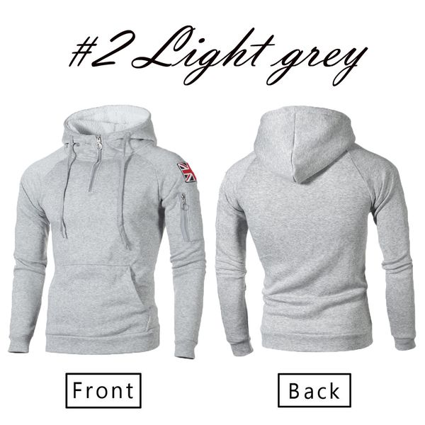 

winter warm men zip up hoodie with fleece soft pocket sweatshirt, Black