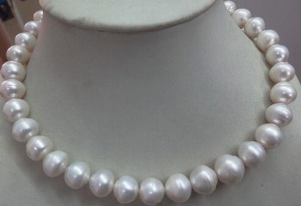 

beautiful south sea 10-11mm white pearl necklace18 "925 silver