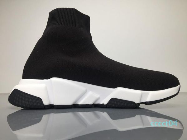 

с коробкой] 2020 speed ​​runner обувь носок дизайнерская обувь тройной черный oreo красный плоский тренер мужчины женщины обувь us4.5- us11, Black