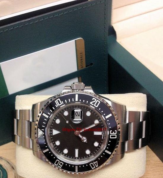 Orijinal kutu sertifikası 43mm Kırmızı SEA-DWELLER DEEP Seramik Çerçeve Saat SEA Paslanmaz Çelik 126600 Otomatik Erkek İş Casual Erkek Saat