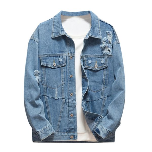 

men's new fashion autumn winter outwear clothes cowboy casual denim letter jacket long sleeve coats jaqueta jeans masculina, Black;brown