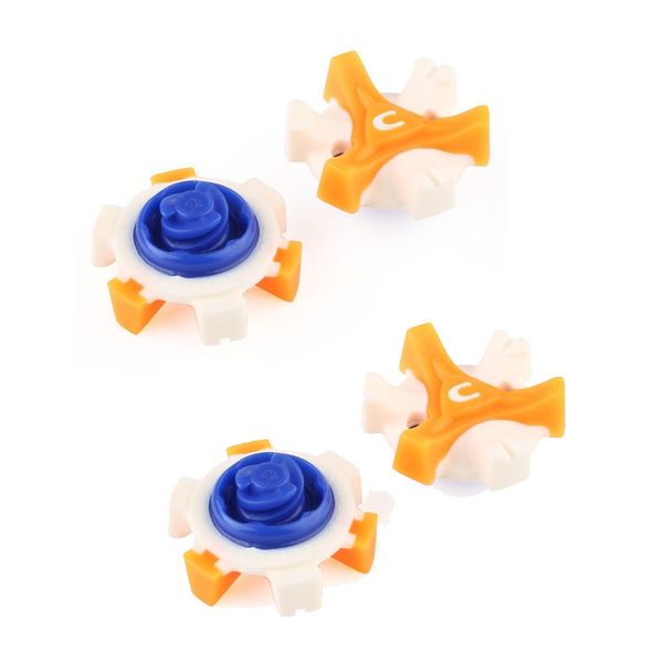 

56pcs golf shoe spikes outdoor sports spikes cleats - yellow + blue + white