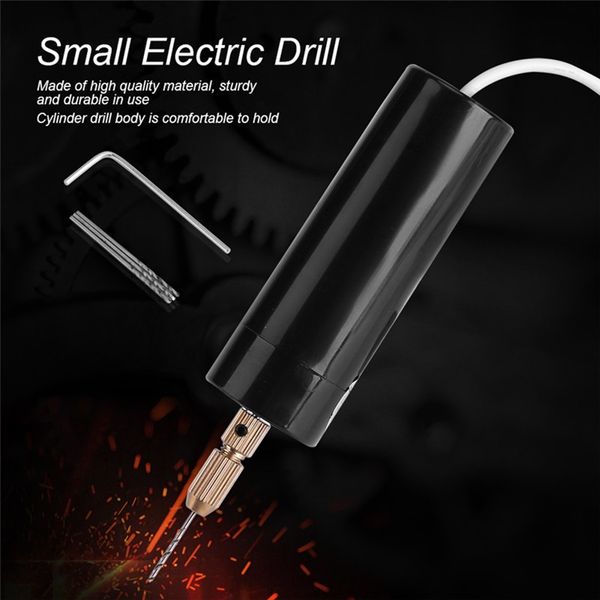 

handheld mini electric drills portable micro usb hand drill 3pcs bits diy craft tools set