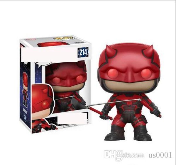

funko pop marvel daredevil red suit collectible vinyl action figure with box #214 popular toy doll