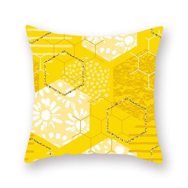 

yellow diamond wave cushion covers geometric throw pillow case for home chair sofa decoration square pillowcases