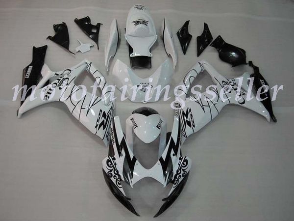 

new abs plastic fairings kit fit for suzuki gsxr600 gsxr750 gsx-r600 r750 k6 2006 2007 injection mold black and white texture