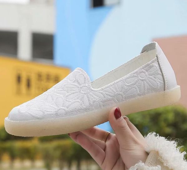 

2019 beroemde merk europese patchwork espadrilles schoenen vrouw echt leer klimplanten flats dames loafers wit leer loafers, Black