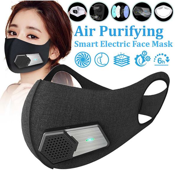 

Умная электрическая Маска пыли стороны очищая воздух N95 анти-загрязнение пыли PM2.5 с Breathable клапаном поставка свежего воздуха рабочего места безопасная