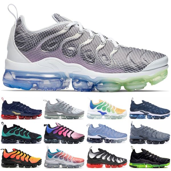 

2019 plus tn rainbow running shoes mens game royal racer blue bumblebee be true grape triple black women sports sneakers, White;red