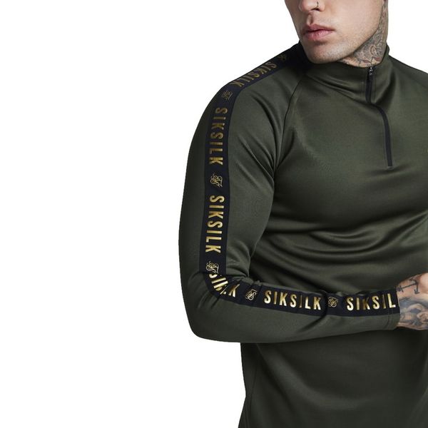 

autumn fashion high-elasticity sik silk t-shirt men long sleeve fitness t shirt men's solid gyms bodybuilding brand t-shirt sh190827, White;black