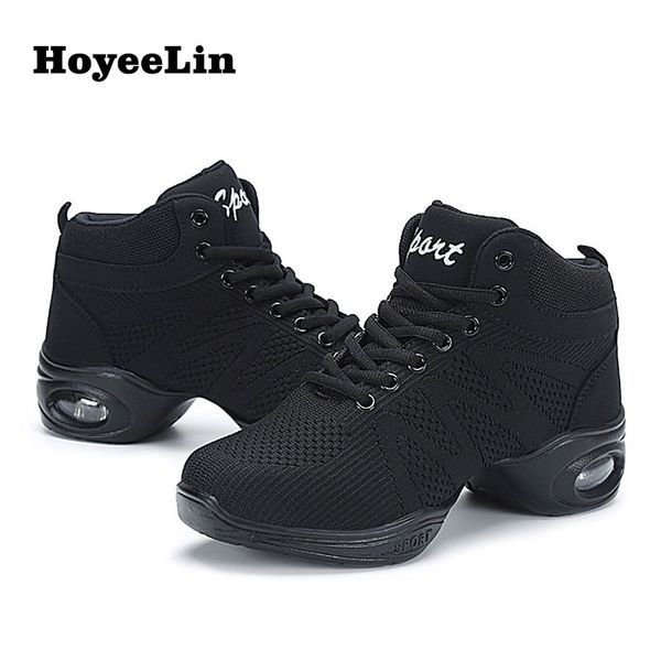 

hoyeelin high ankle dance sneakers women ladies breathable mesh jazz shoes fitness dancing practice sports sneakers shoes