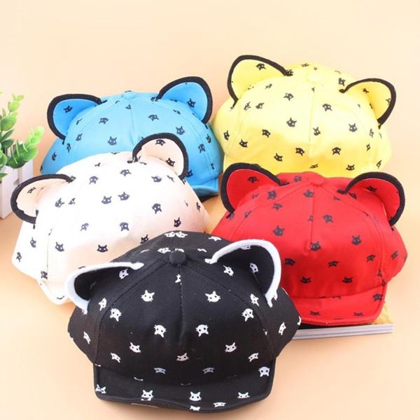 

лето детские шапки с ушками бейсбольной кепки младенца мальчики sun hat, Yellow
