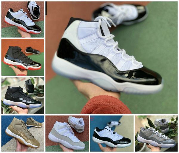 

new 11 11s high concord 45 space jam snakeskin mens basketball shoes bred heiress gamma blue snake skin men sport designer sneakers trainers, Black