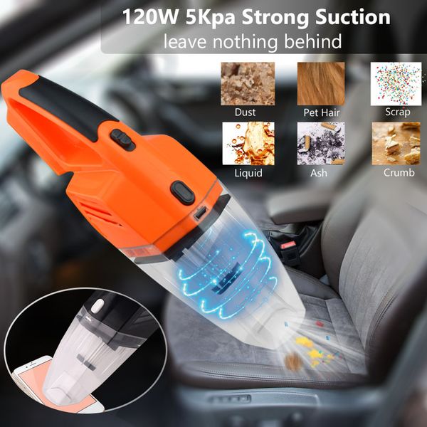 

new 120 w 12 v car vacuum cleaner handheld mini vacuum cleaner super wet and dry dual use handheld