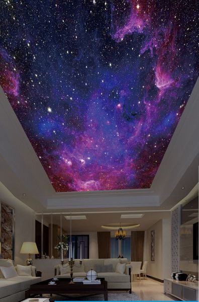 Custom 3d Photo Wallpaper Ceilings Beautiful Starry Sky Fantasy