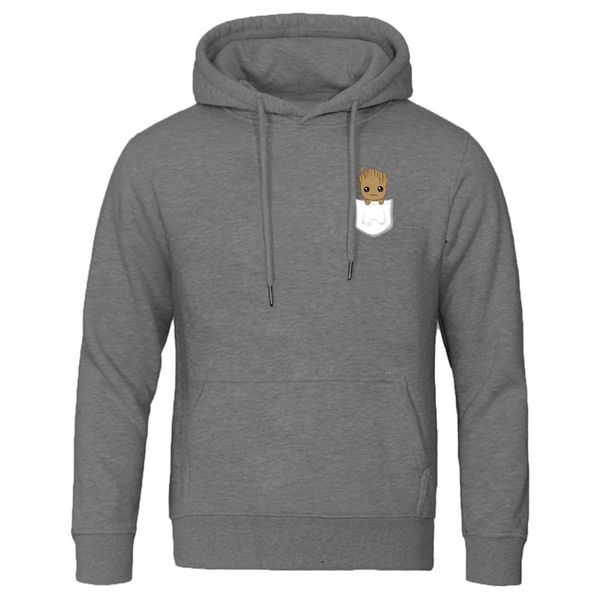 

men handsome solid color clothes fluffy fleece sweatshirts fashion printed hooded tracksuits spring autumn streetwear man jacket, Black