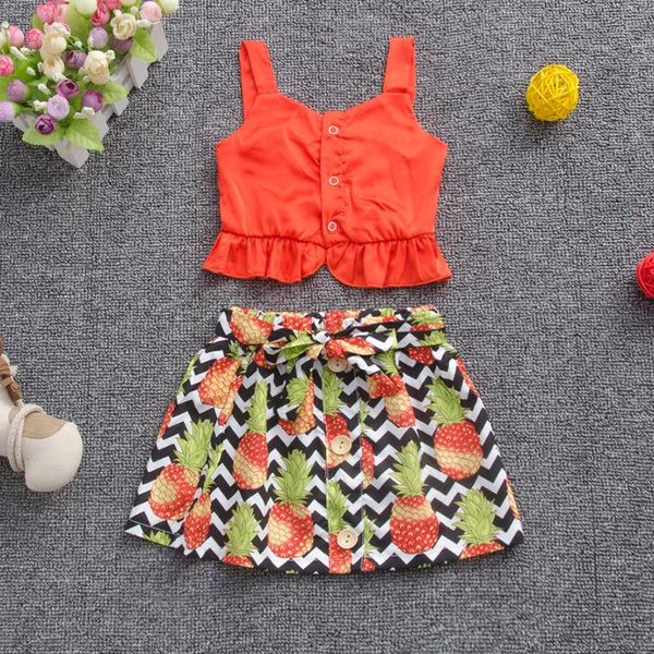 

детская одежда устанавливает детские девушки рукавов танк ток сплошной топы без рукава+юбка цветочный летний малыш девушка одежда наряды 202, White