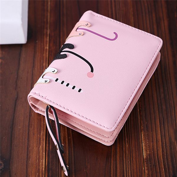 

money small wallet women casual solid wallet fashion female short mini korean students slim thin wallet simple square, Red;black