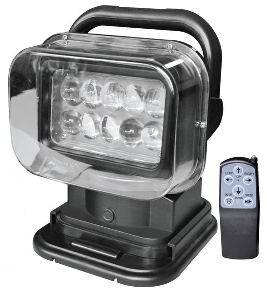 Schwarz-Weiß 12V 24V 50W 360° Cree LED drehbarer ferngesteuerter Arbeitslicht-Spot für SUV Boot Home Security Farm Field Protection Licht