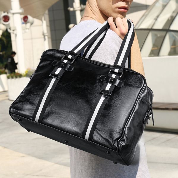 

new style soft men's bag briefcase leather men's cross briefcase handbag